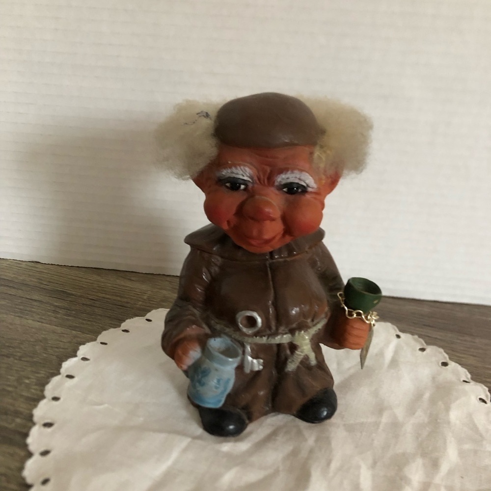 Vtg Heico Bobble Head Nodder Drunk Monk